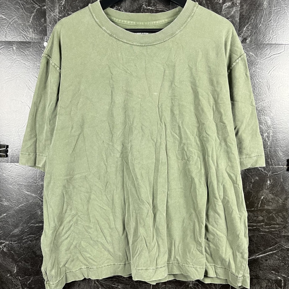 Abercrombie&Fitch Men's Green Premium Cropped Shirt XL